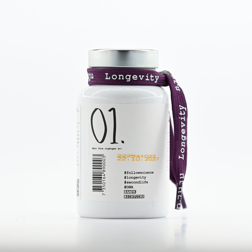 Juicy NAD+ Stack - NAD+kosttillskott för hormonbalans med resveratrol - 60 kapslar