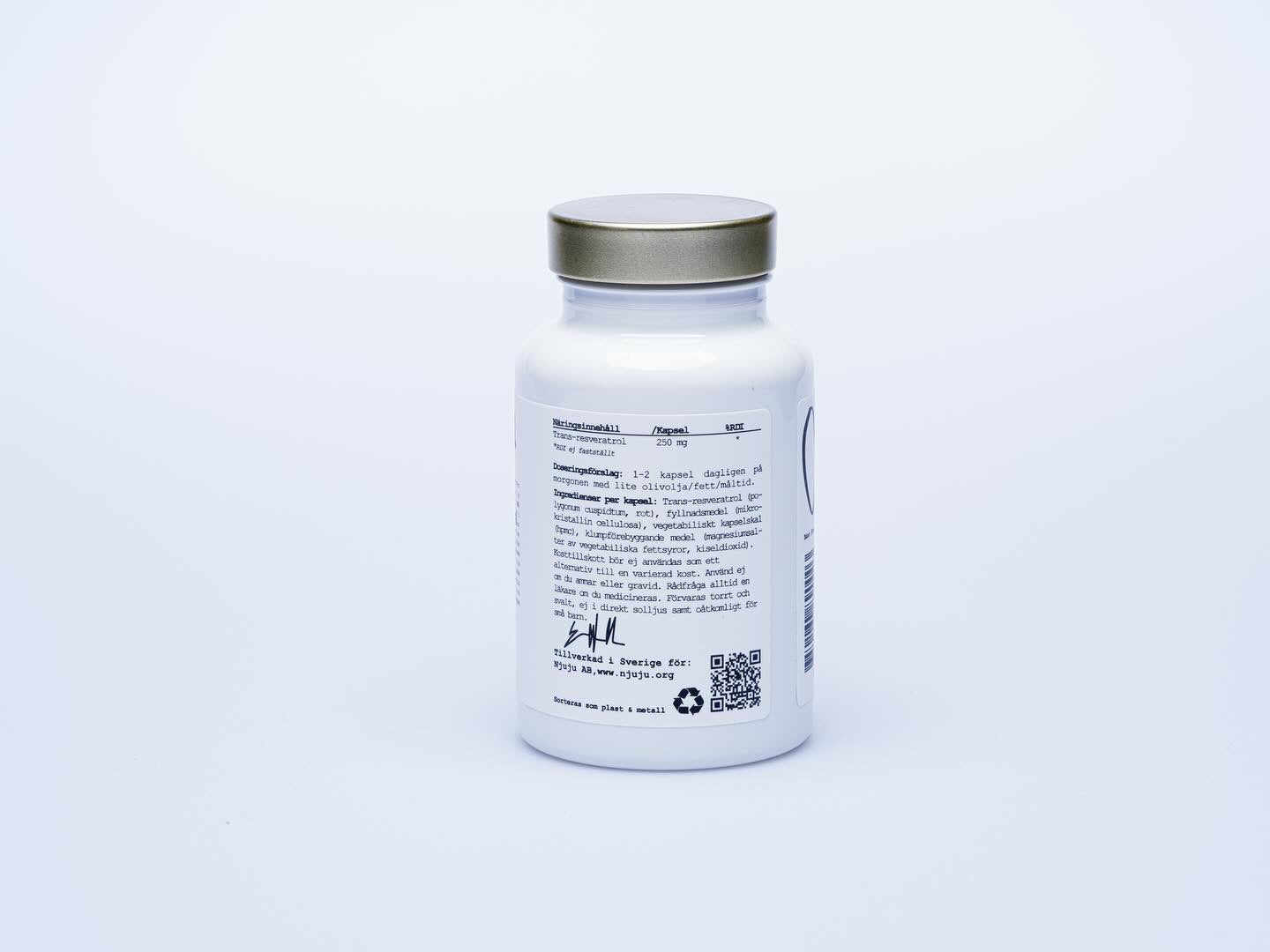 01. Resveratrol 250 mg. 60 kapslar